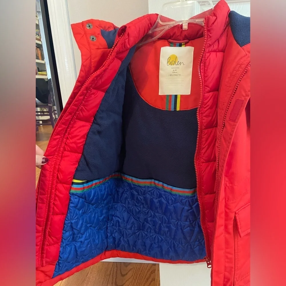 Boden youth double zip snow jacket size 8/9 years (Youth Small)